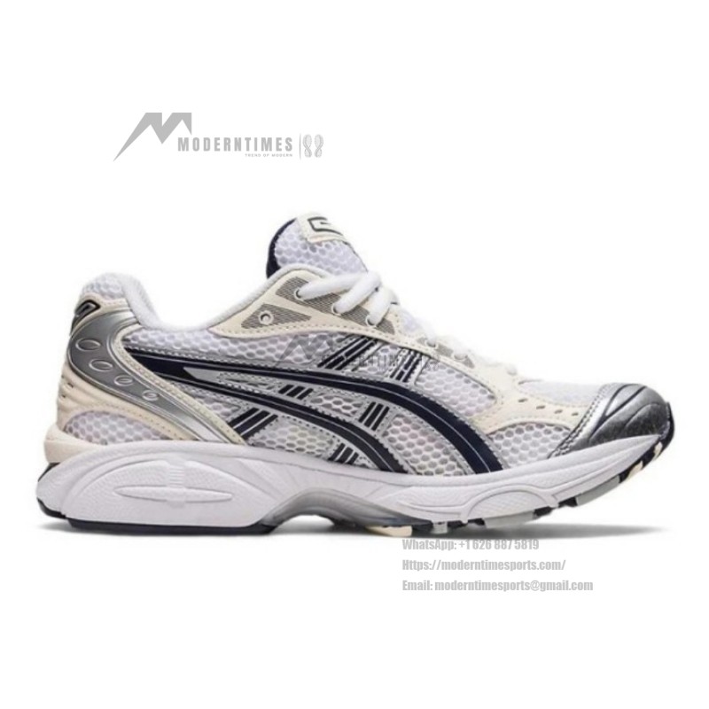 ASICS Gel-Kayano 14 White Silver Sneakers with Gel Cushioning