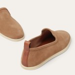 Loro Piana Venice Walk Loafer Men’s Shoes in Dark Birch Suede – Luxury Slip-On FAN1318-H15D