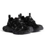 Balenciaga Runner Sneakers 825601W3XCH1000 in Black Mesh Balenciaga Runner Sneakers Black Mesh 825601W3XCH1000 Side View