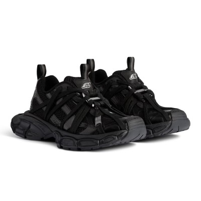 Balenciaga Runner Sneakers Black 825601W3XCH1000 – Men's Chunky Mesh Running Shoes