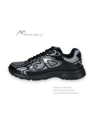 DIOR B30 Black Grey Sneakers 3SN279ZEH H981 – Men’s Luxury Mesh & Calfskin Designer Shoes
