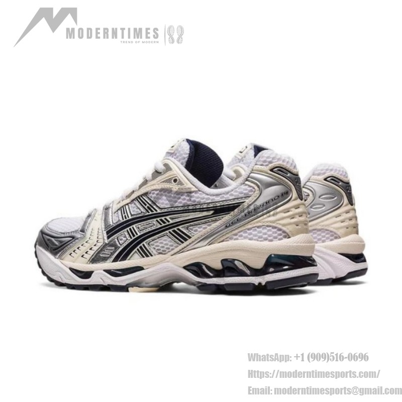 ASICS Gel-Kayano 14 White Silver – Men's Retro Running Sneakers ASICS Gel-Kayano 14 White Silver Sneakers with Gel Cushioning