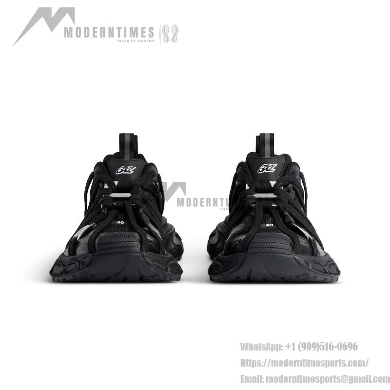 Balenciaga Runner Sneakers 825601W3XCH1000 in Black Mesh Balenciaga Runner Sneakers Black Mesh 825601W3XCH1000 Side View