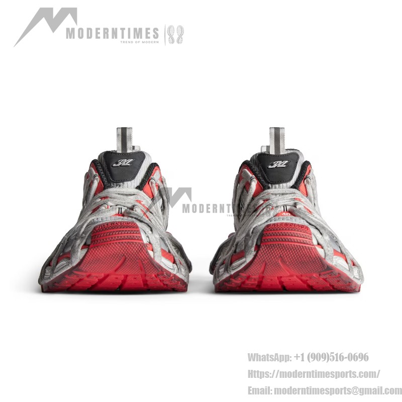 Balenciaga Red White Runner Sneakers – Model 778698W3XLL1261 Balenciaga Runner Sneakers 778698W3XLL1261 red and white futuristic chunky shoes