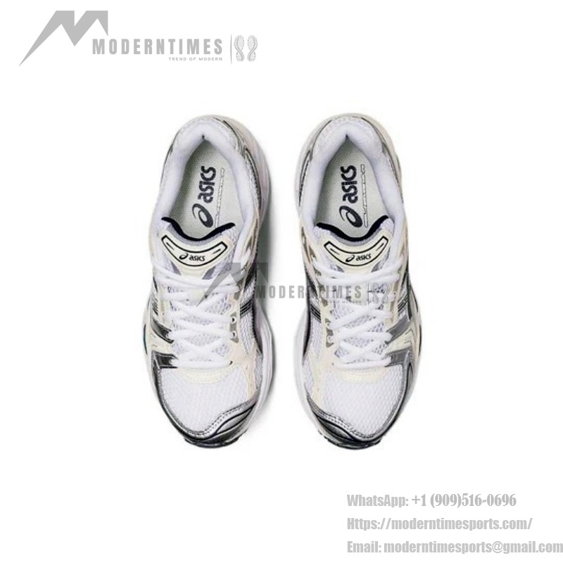 ASICS Gel-Kayano 14 White Silver – Men's Retro Running Sneakers ASICS Gel-Kayano 14 White Silver Sneakers with Gel Cushioning