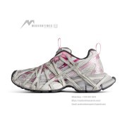 Balenciaga Runner Sneakers 778697W3XLL9115 – Pink Silver Futuristic Chunky Mesh Shoes for Men & Women
