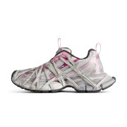 Balenciaga Runner Sneakers 778697W3XLL9115 – Pink Silver Futuristic Chunky Mesh Shoes for Men & Women