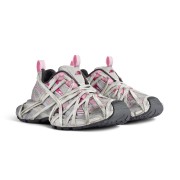 Balenciaga Runner Sneakers 778697W3XLL9115 – Pink Silver Futuristic Chunky Mesh Shoes for Men & Women