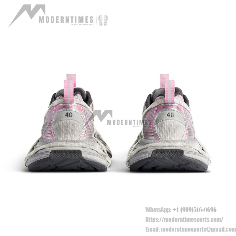 Balenciaga Runner Sneakers Pink Silver – 778697W3XLL9115 Balenciaga Runner Sneakers 778697W3XLL9115 in Pink Silver – Futuristic Mesh Chunky Shoes