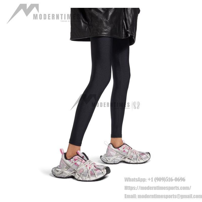 Balenciaga Runner Sneakers Pink Silver – 778697W3XLL9115 Balenciaga Runner Sneakers 778697W3XLL9115 in Pink Silver – Futuristic Mesh Chunky Shoes