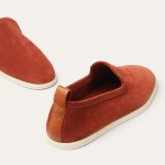 Loro Piana Venice Walk Loafer Men’s Shoes Dark Brick Suede Slip-On