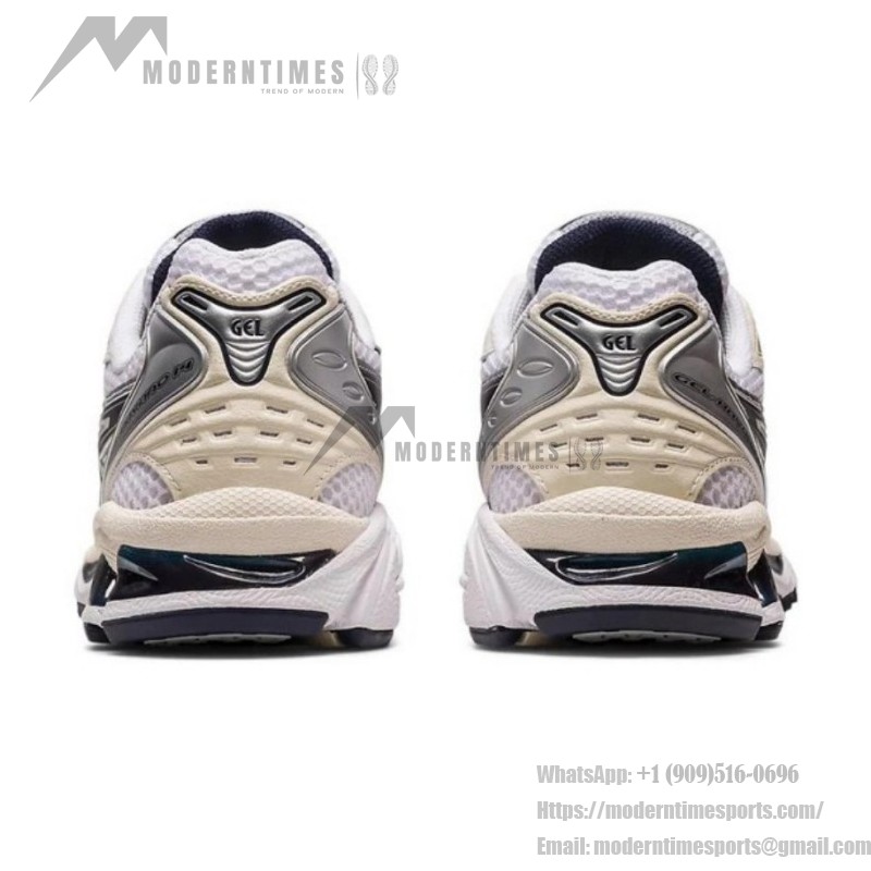 ASICS Gel-Kayano 14 White Silver – Men's Retro Running Sneakers ASICS Gel-Kayano 14 White Silver Sneakers with Gel Cushioning