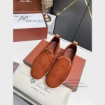 Loro Piana Venice Walk Loafer Men’s Shoes Dark Brick Suede Slip-On