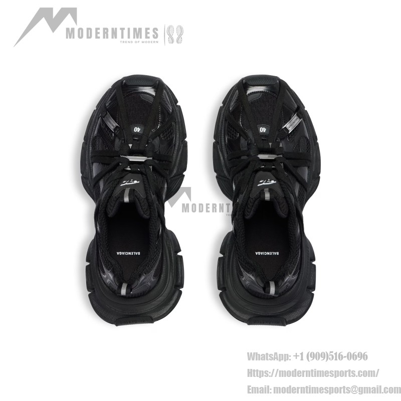 Balenciaga Runner Sneakers 825601W3XCH1000 in Black Mesh Balenciaga Runner Sneakers Black Mesh 825601W3XCH1000 Side View
