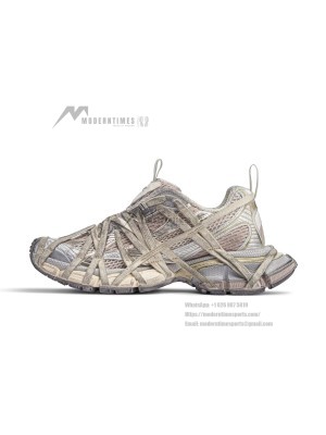 Balenciaga Runner Kith Four.Color 7.0 778697W3XLL9191- Bold Strapped Design with Multi-Layered Beige Tones for a Futuristic Look