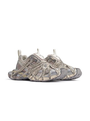 Balenciaga Runner Kith Four.Color 7.0 778697W3XLL9191- Bold Strapped Design with Multi-Layered Beige Tones for a Futuristic Look