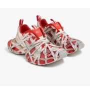 Balenciaga Runner Sneakers 778697w3xll7597 – Red White Chunky Futuristic Mesh Shoes for Men & Women