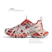 Balenciaga Runner Sneakers 778697w3xll7597 – Red White Chunky Futuristic Mesh Shoes for Men & Women