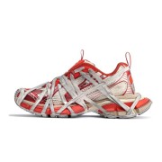 Balenciaga Runner Sneakers 778697w3xll7597 – Red White Chunky Futuristic Mesh Shoes for Men & Women