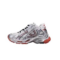 Balenciaga Runner Sneakers - Bold Silver and Red Design with Superior Comfort for Street Style