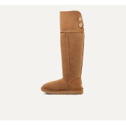 UGG Damen Over-The-Knee Bailey Button Stiefel Chestnut 1007536 - Stilvolle und warme Overknee-Winterstiefel