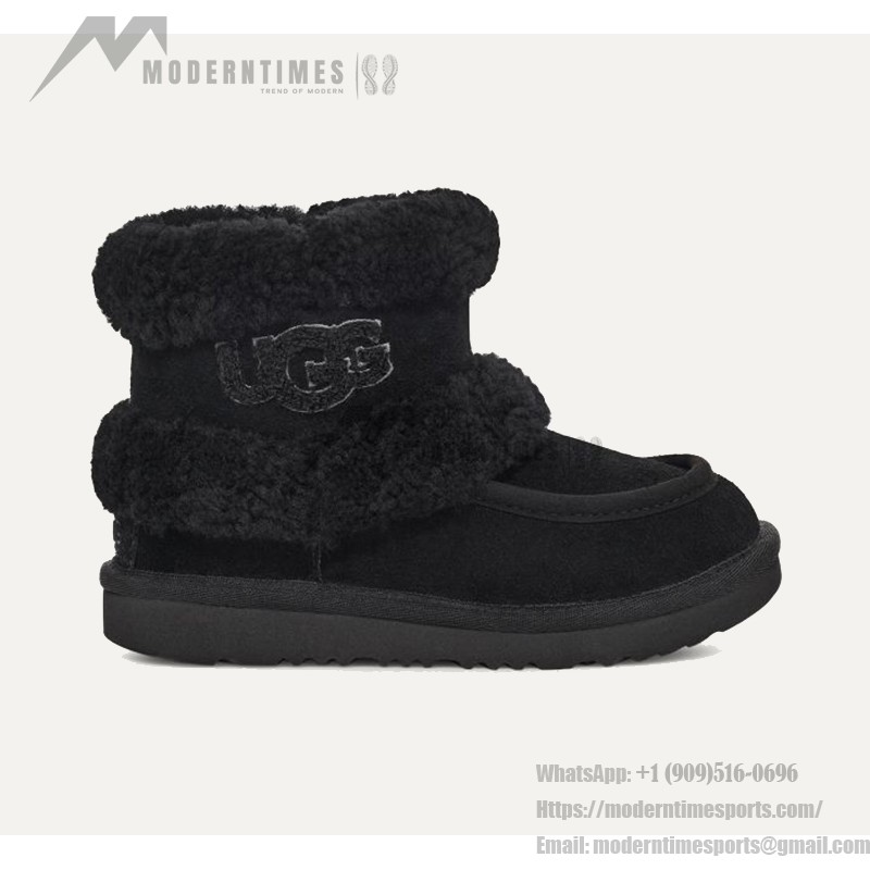  UGG 1143701 レディース オーバーザニーブーツ - 冬のブラックシープスキンブーツ