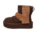UGG Women's Platform Ankle Boots 1144046 in Dark Brown with Sheepskin Lining