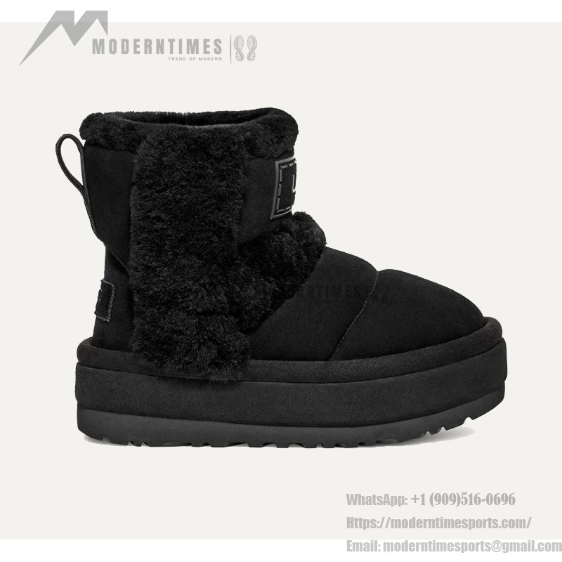 UGG Women's Platform Ankle Boots 1144046 - Black Sheepskin Winter Boots