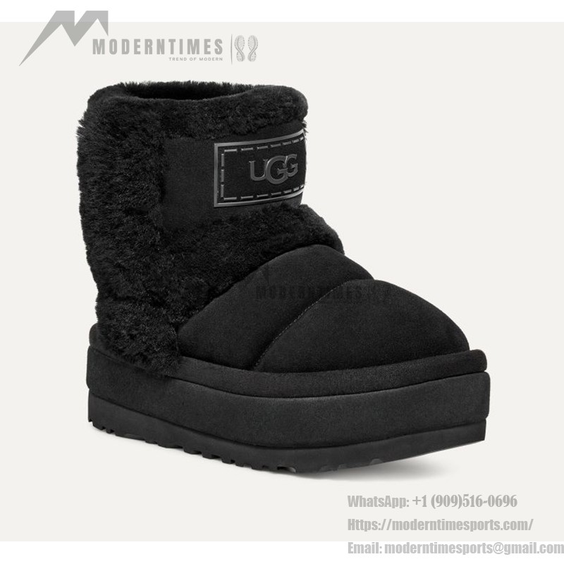 UGG Women's Platform Ankle Boots 1144046 - Black Sheepskin Winter Boots