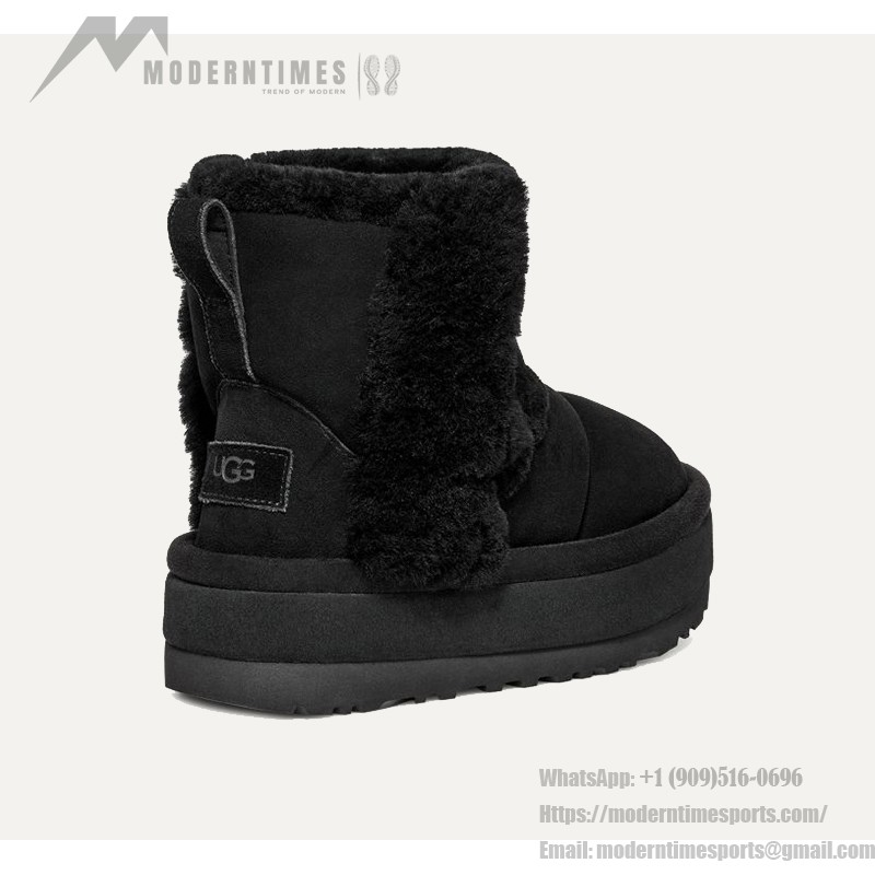 UGG Women's Platform Ankle Boots 1144046 - Black Sheepskin Winter Boots