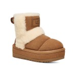 UGG レディースプラットフォームアンクルブーツ 1144046 チェスナットシープスキン裏地付き