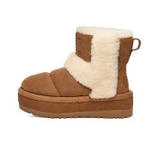 UGG レディース プラットフォームアンクルブーツ 1144046 - 冬の快適さとスタイルを備えたチェスナットシープスキン