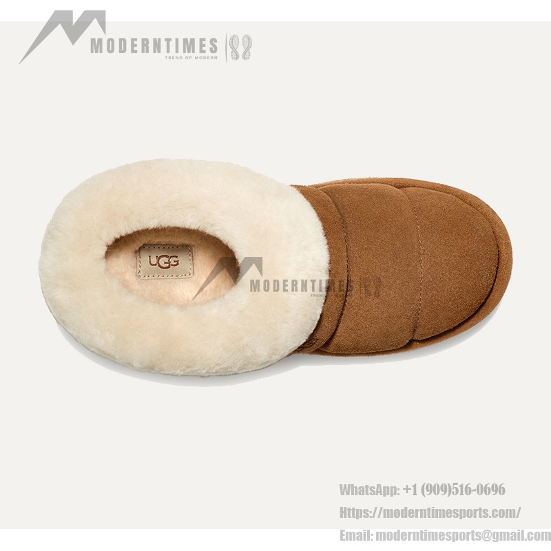 UGG Women's Platform Slipper 1146390 in Chestnut with Sheepskin Lining