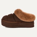 UGG Women's Platform Slipper 1146390 in Dark Brown with Sheepskin Lining