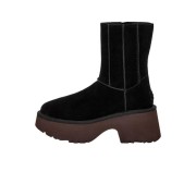 UGG 1158313 W Classic Twin Seam New Heights Black Suede Platform Boot - Trendy and Cozy Winter Footwear