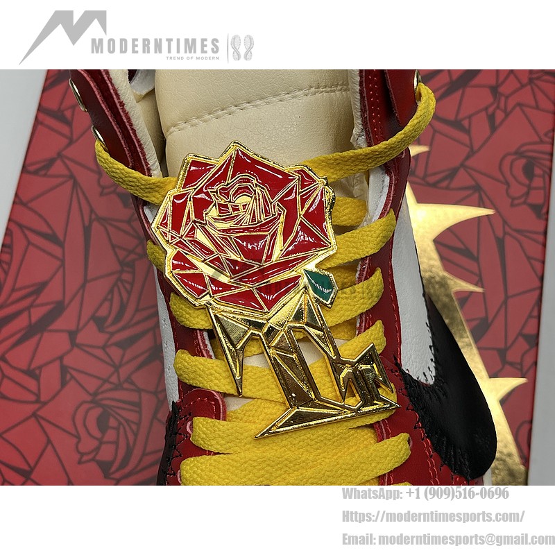 Teyana Taylor x Wmns Air Jordan 1 High Zoom Comfort 2 "A Rose From Harlem" FJ0604-601 - Limited Edition Red & White Rose Stitching Sneaker