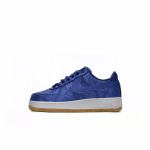 CLOT x Nike Air Force 1 'Royal University Blue Silk' - Blue Silk Sneakers with Hidden Pattern and Gum Sole