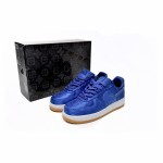 CLOT x Nike Air Force 1 'Royal University Blue Silk' - Blue Silk Sneakers with Hidden Pattern and Gum Sole