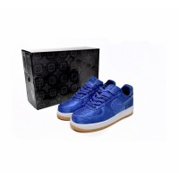 CLOT x Nike Air Force 1 'Royal University Blue Silk' - Exclusive Blue Silk Sneakers with Hidden Pattern and Gum Sole | CJ5290-400