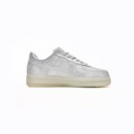 CLOT x Nike Air Force 1 'White Silk' - White Sneakers with Hidden Pattern and Translucent Sole