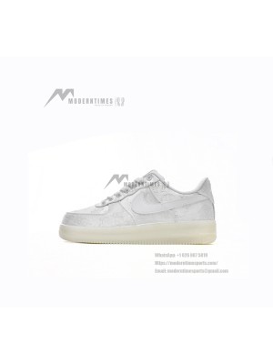 CLOT x Nike Air Force 1 'White Silk' - Elegant White Sneakers with Hidden Pattern and Translucent Sole | AO9286-100