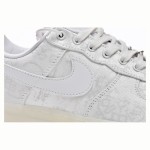 CLOT x Nike Air Force 1 'White Silk' - White Sneakers with Hidden Pattern and Translucent Sole