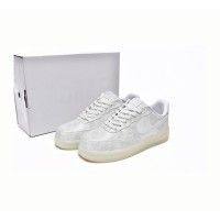 CLOT x Nike Air Force 1 'White Silk' - Elegant White Sneakers with Hidden Pattern and Translucent Sole | AO9286-100