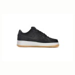 CLOT x Nike Air Force 1 'Black Silk' - Black Sneakers with Hidden Pattern and Gum Sole