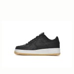 CLOT x Nike Air Force 1 'Black Silk' - Black Sneakers with Hidden Pattern and Gum Sole