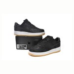 CLOT x Nike Air Force 1 'Black Silk' - Black Sneakers with Hidden Pattern and Gum Sole