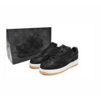 CLOT x Nike Air Force 1 'Black Silk' - Premium Black Sneakers with Hidden Pattern and Gum Sole | CZ3986-001