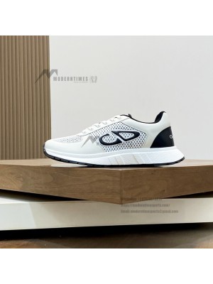 DIOR B30 Countdown White Grey Mesh & Calfskin Sneakers – Luxury Unisex Designer Running Shoes