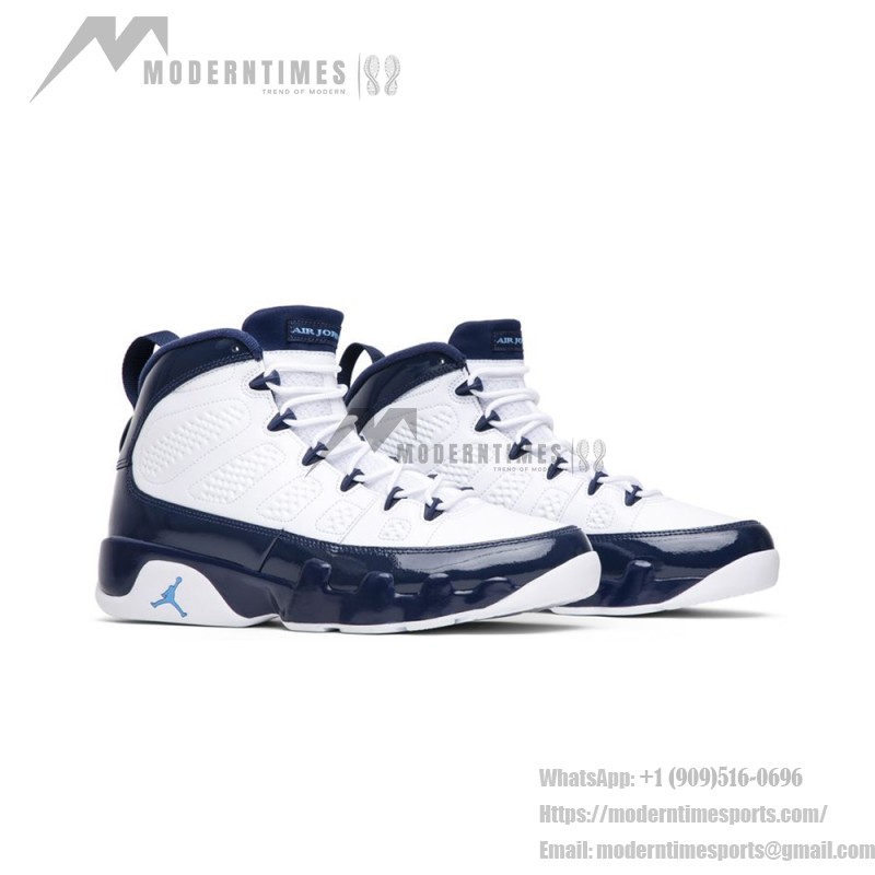 Air Jordan 9 Retro "Pearl Blue" White and Pearl Blue Basketball Sneakers