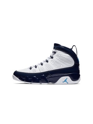 Air Jordan 9 Retro "Pearl Blue" 302370-145 - Classic White and Pearl Blue Basketball Sneakers